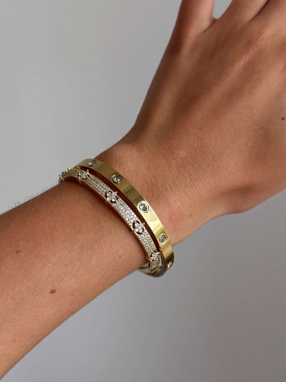Camille Flower Pavé Cuff