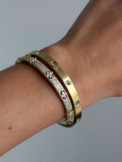 Camille Flower Pavé Cuff