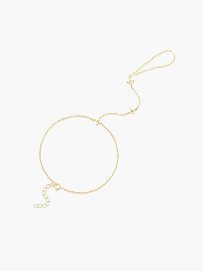 Cora Flower Rhinestone Handchain