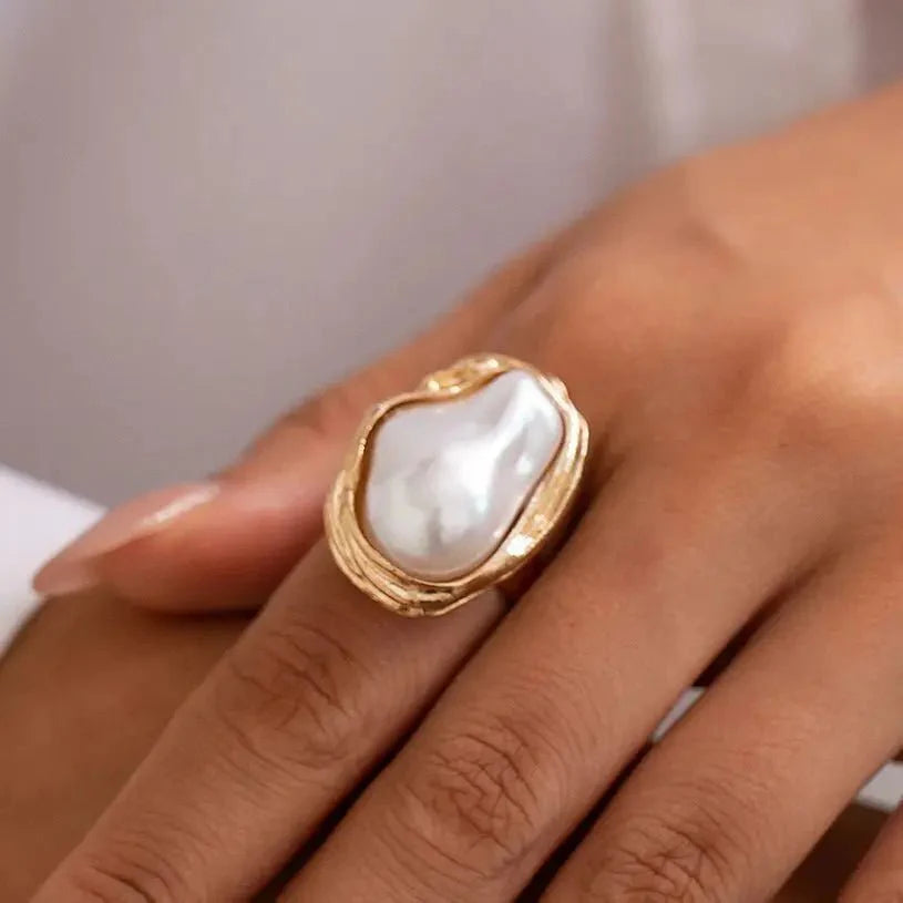 Ivy Adjustable Pearl Ring