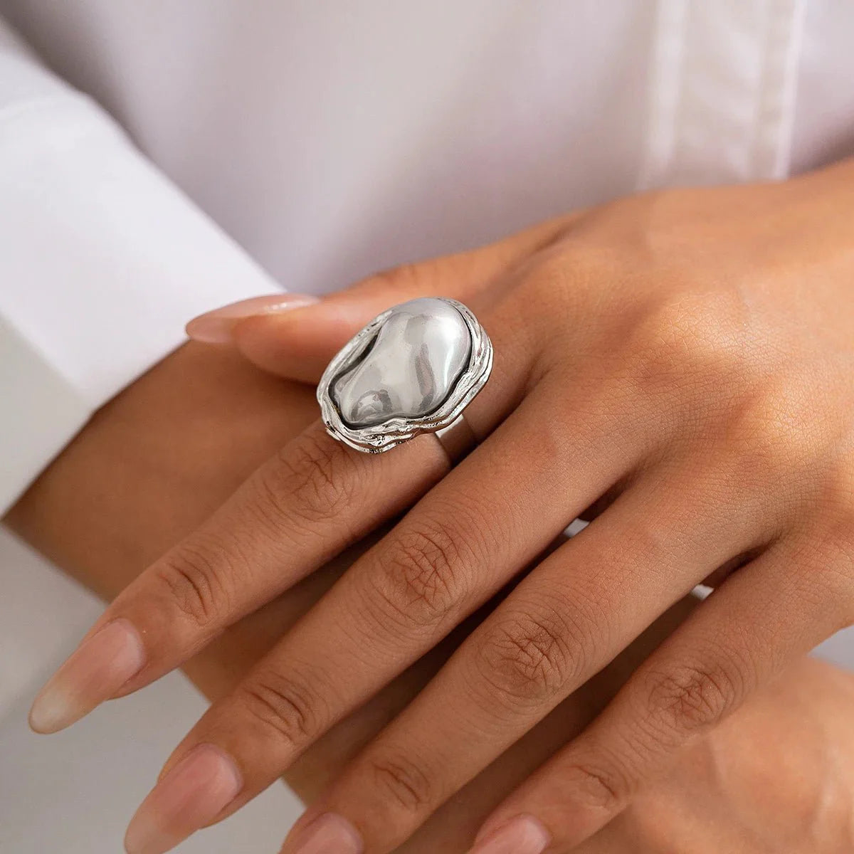 Ivy Adjustable Pearl Ring