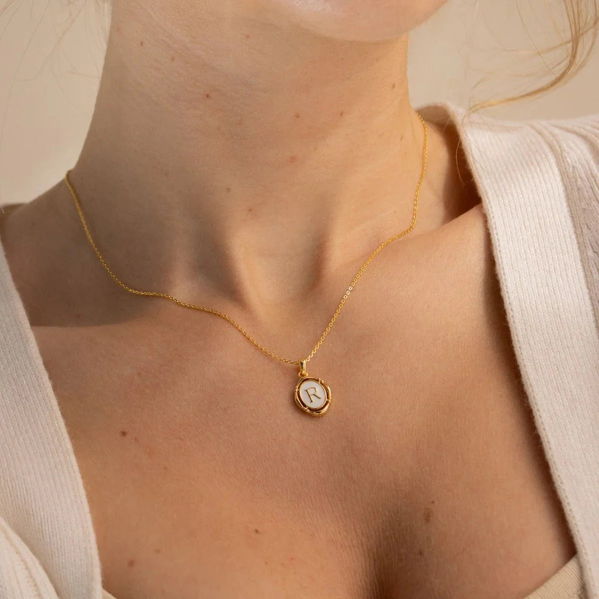 Liza Initial Pendant Necklace