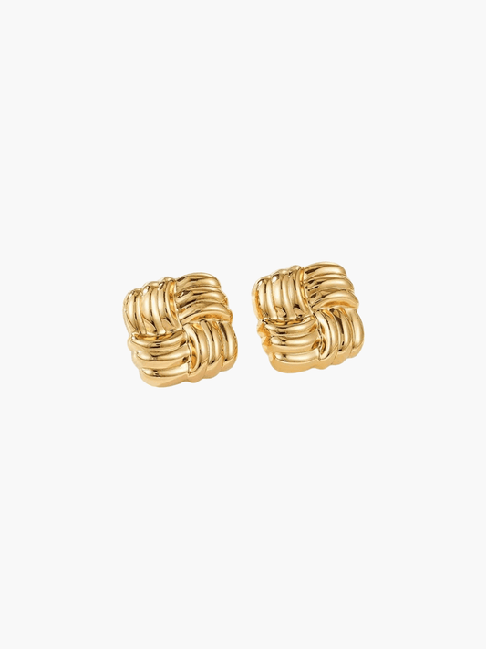 Paris Luxe Square Stud Earrings