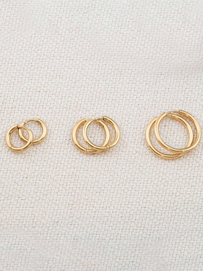 Sabrina Classic Hoop Earrings Set