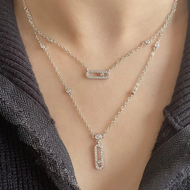 Melissa Two-Layer Zirconia Necklace