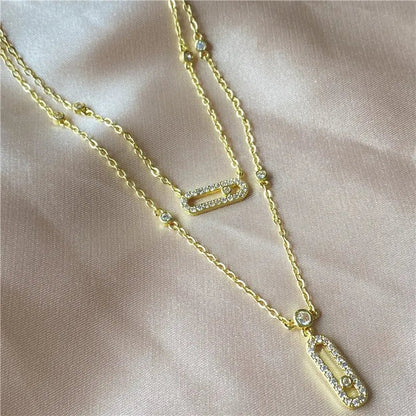 Melissa Two-Layer Zirconia Necklace