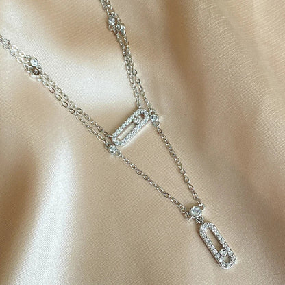 Melissa Two-Layer Zirconia Necklace