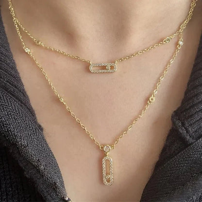 Melissa Two-Layer Zirconia Necklace