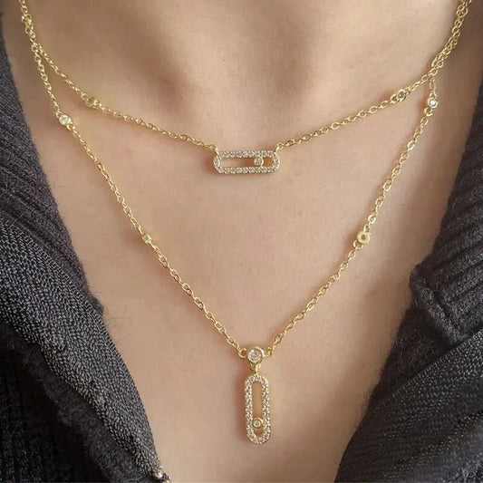 Melissa Two-Layer Zirconia Necklace