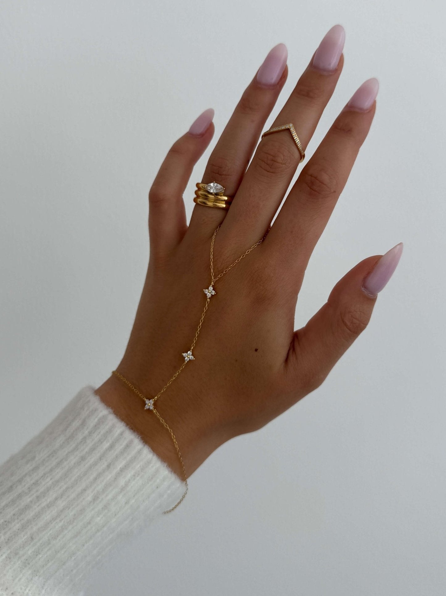 Bague Zariah en strass taille V